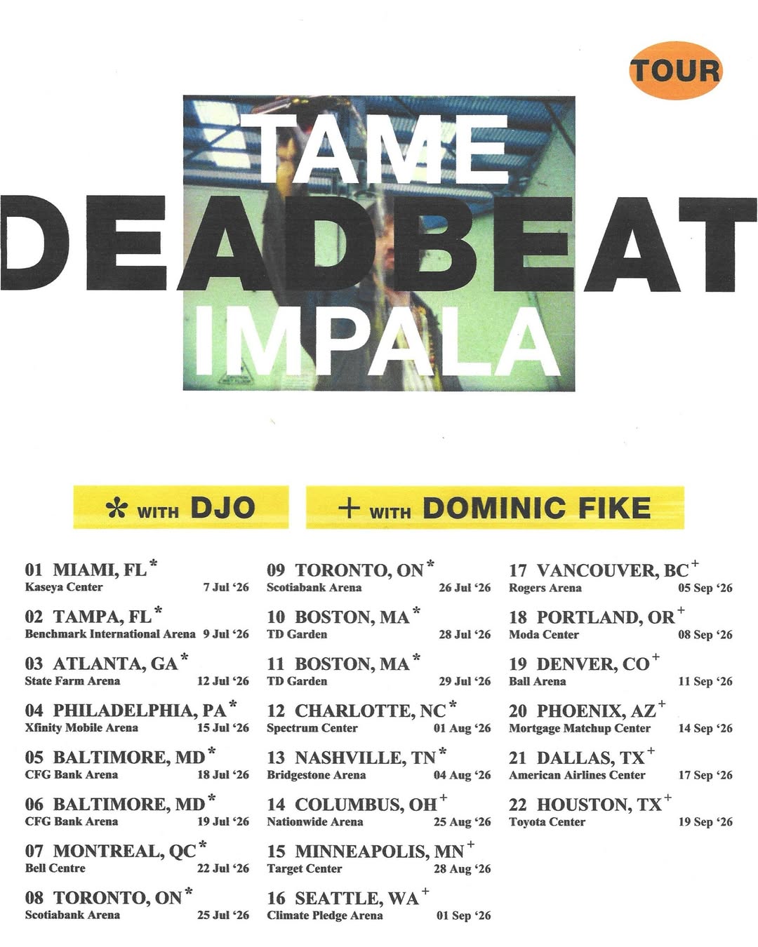 Dominic Fike Comedy Tragedy Parody Tour Poster 2026